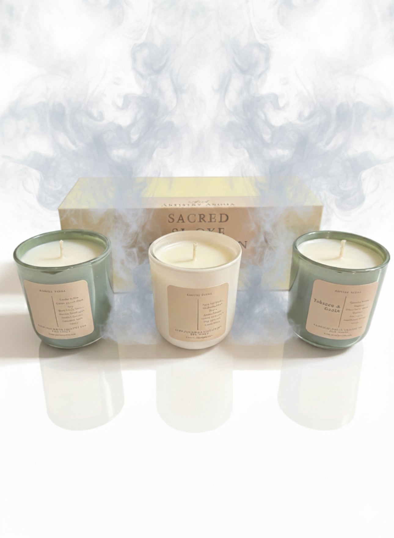Sacred Smoking Trio – Smoky & Earthy Coconut Soy Candle Set