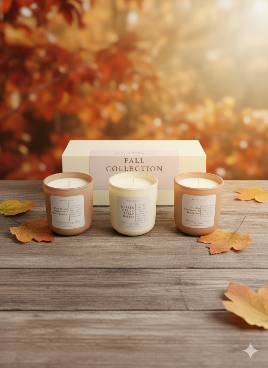 Fall Candle Trio – Mini Coconut Soy Candle Set (3-Piece)