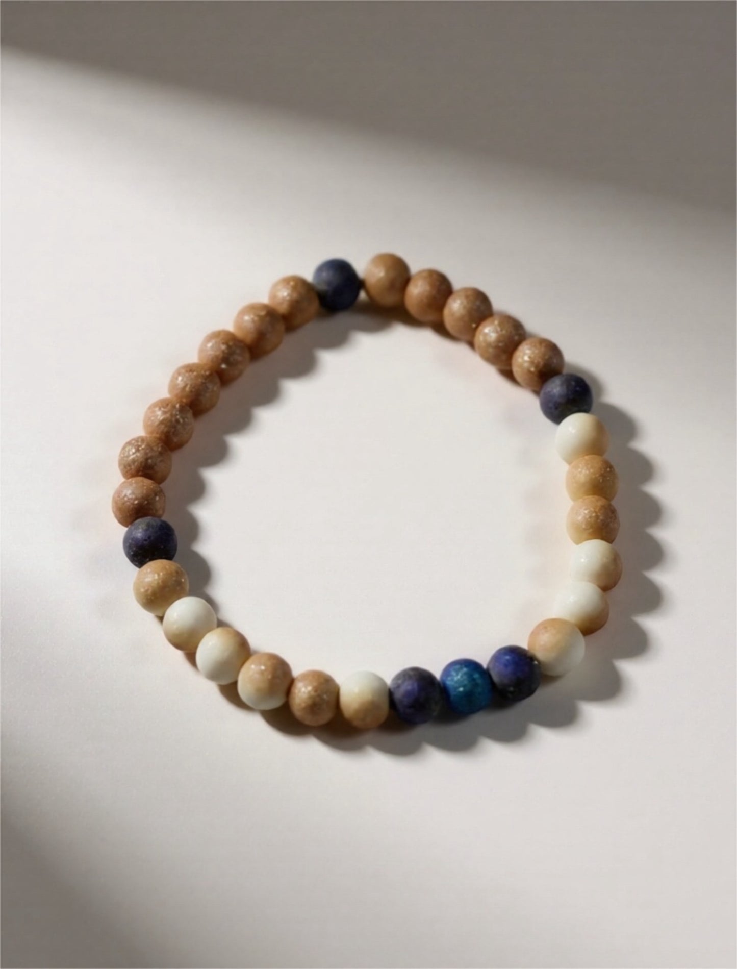 8mm 'Beach Theme' Glass Bead Bracelet