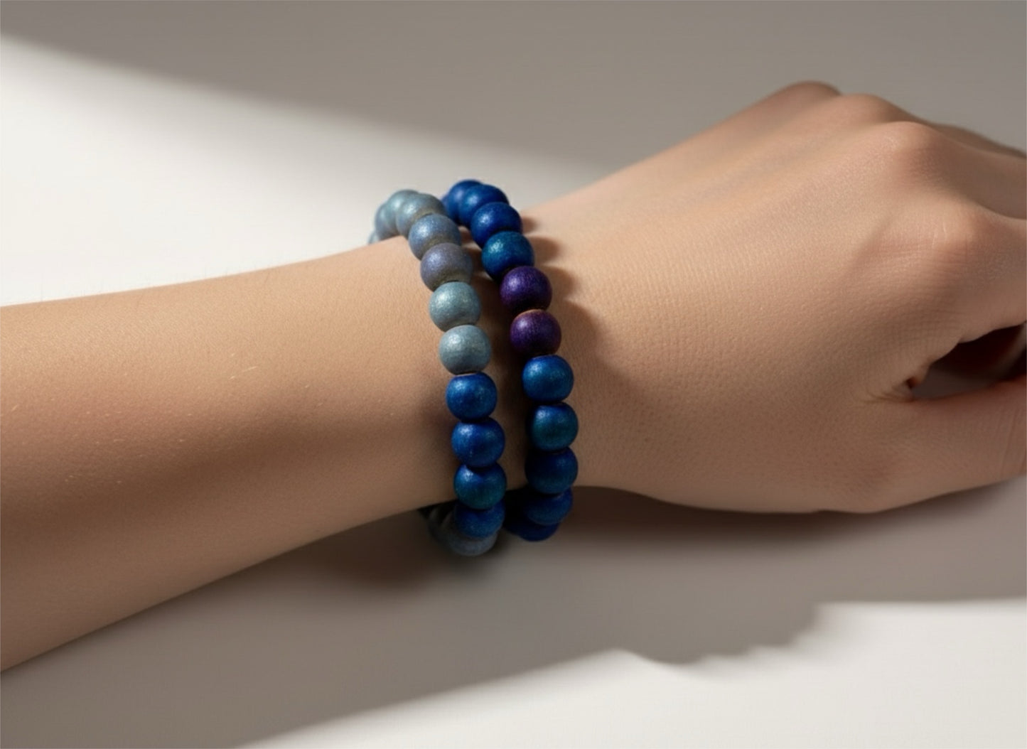 8mm Pixie Dust Glass Bead Bracelet