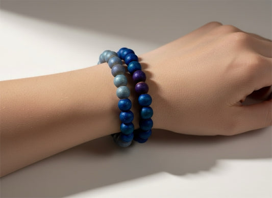 8mm Pixie Dust Glass Bead Bracelet