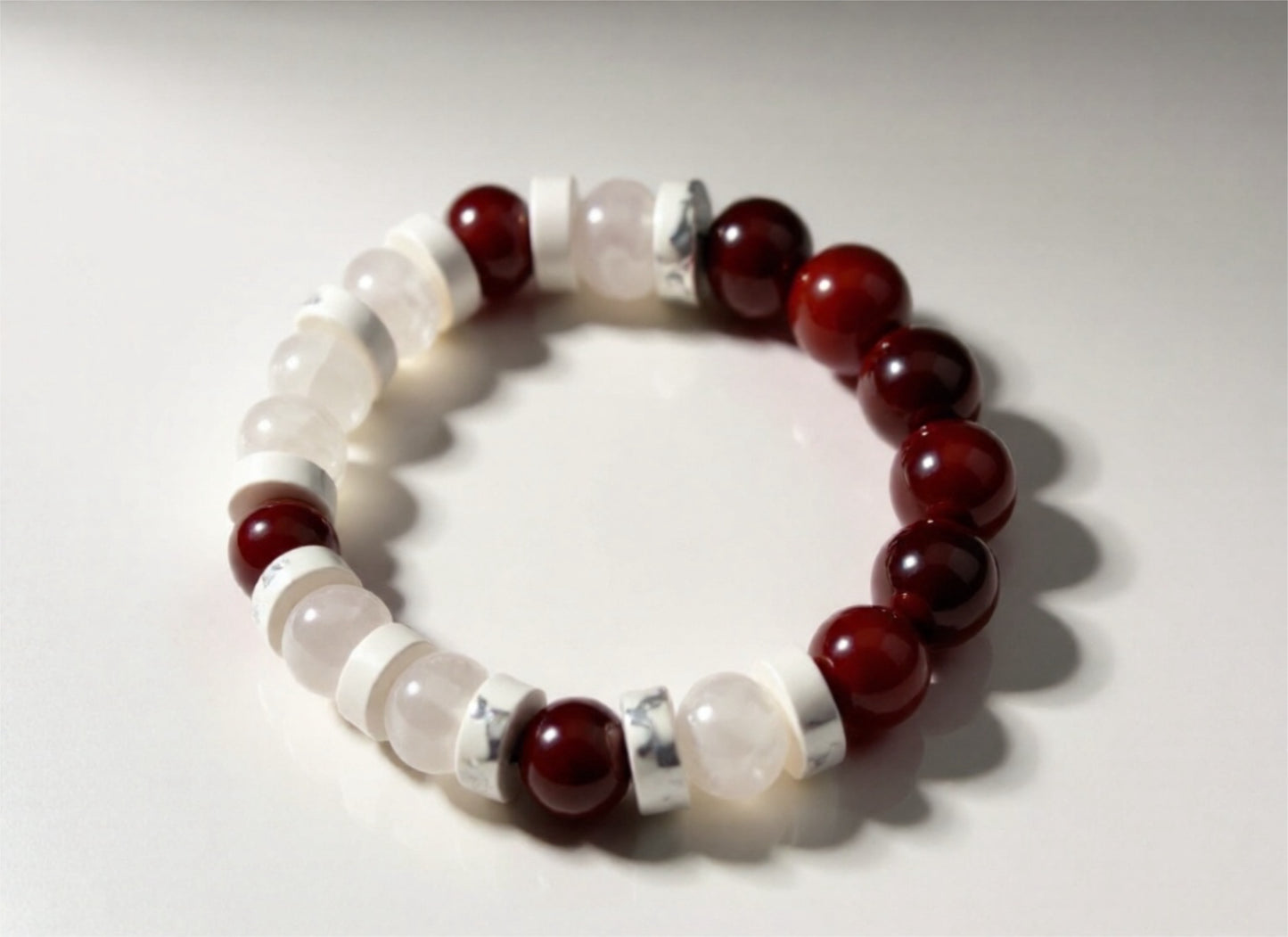 Cranberries & Snowflakes 8mm Bracelet