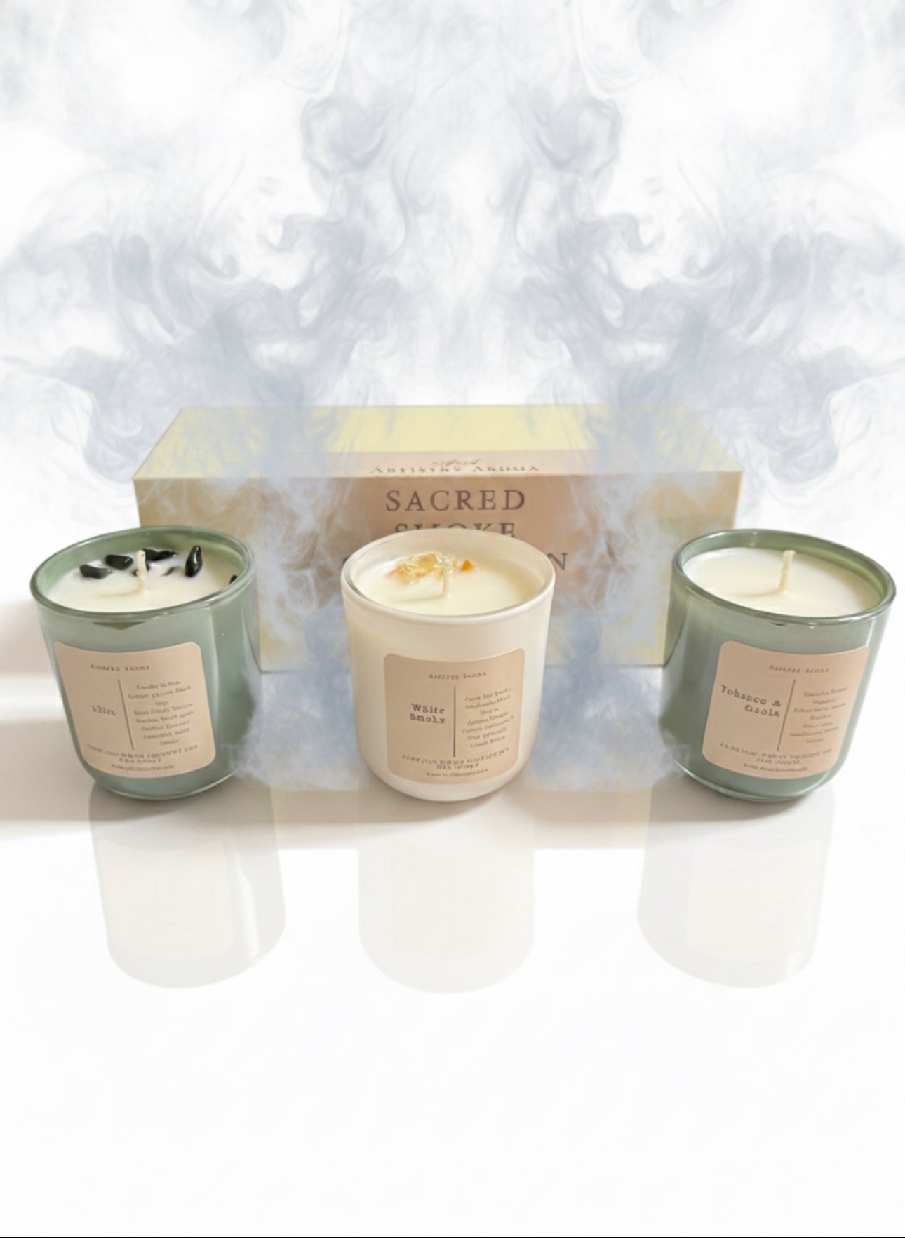 Sacred Smoking Trio – Smoky & Earthy Coconut Soy Candle Set