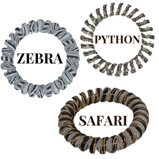 Babz Beauty™-Animal Print Spiral Cord Hair Tie